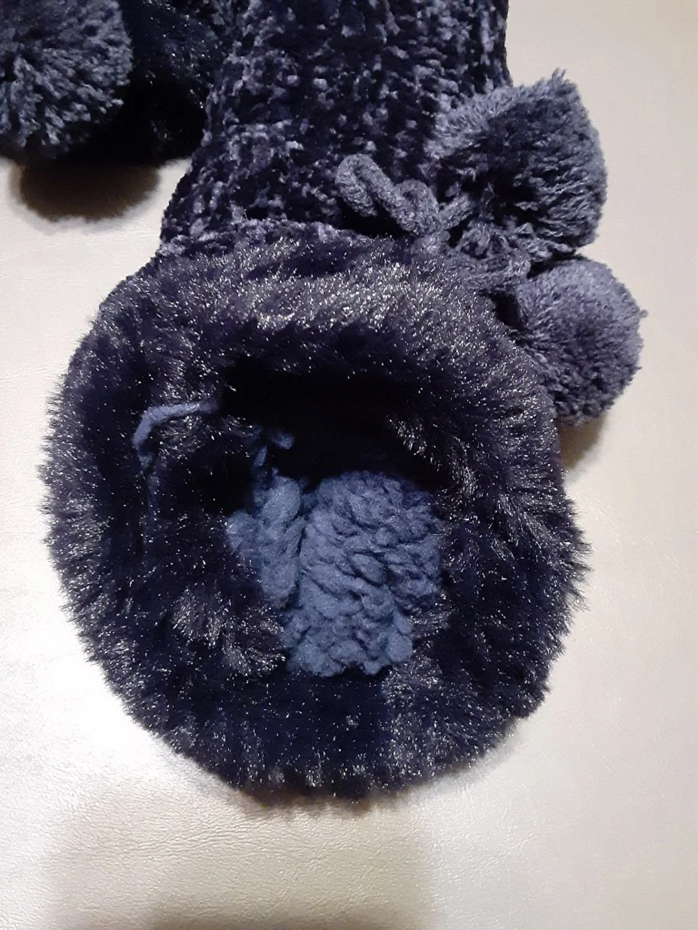 Fleece Lined Black Fuzzy Slipper Socks